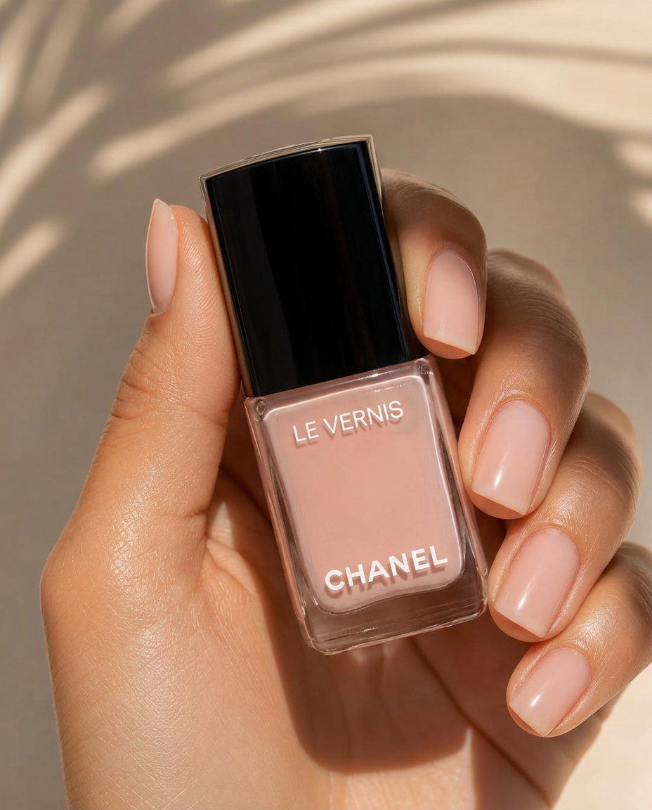 Blush nail polish bottle ready for a mobile nail appointment in Sydney